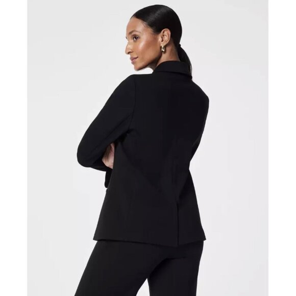NEW SPANX The Perfect Asymmetrical Blazer Black Size L - Picture 3 of 8